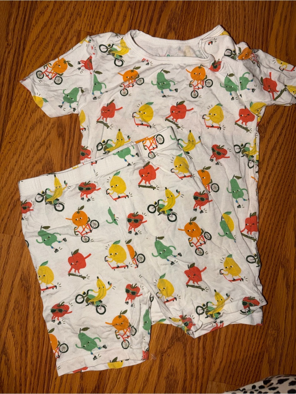 Magnetic Me White Fruit Character Short Pajama Set